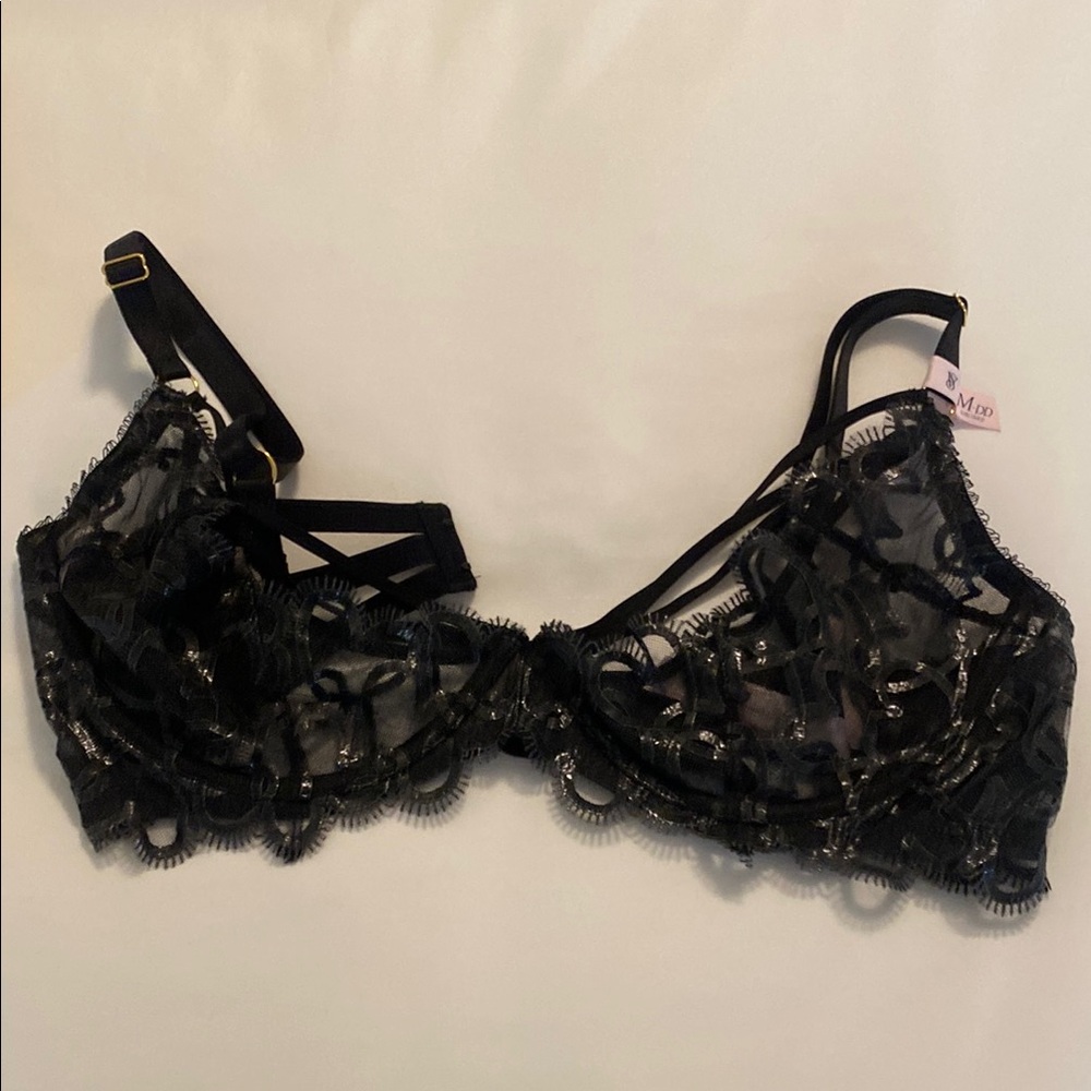 Victoria's Secret Black Lace Bra with Adjustable Straps